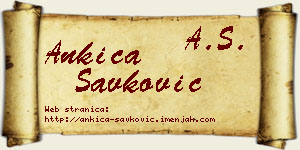 Ankica Savković vizit kartica